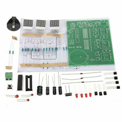 3 Set AT89C2051 6 Digital LED Display Electronic Clock DIY Kit Receiver for  Flux 2