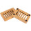 6X Bamboo Soap Dish Drain Soap Rack Bamboo Soap Holder 6