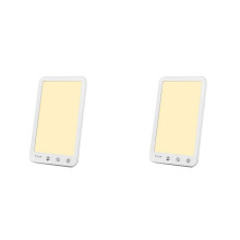 2X Lampada per Terapia Della Luce Lampada Solare da 10000 Lux con 5 Livelli di Luminosità Regolabili Controllo Touch Lampada per Terapia Della Luce