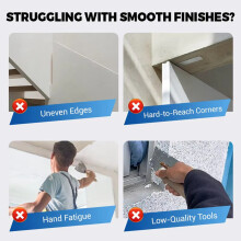 2X Multifunctional Semi-Circular Angle Sanding Sandpaper Tool Angle Sandpaper Holder Self-Adhesive Putty Polishing Tool