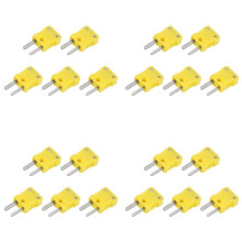 4X Type K Thermocouple Connector Male Plug Adapter High Temperature 120 (248) for Thermocouple Sensor Probes