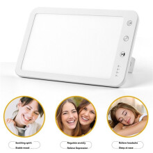 2X Lampada per Terapia Della Luce Lampada Solare da 10000 Lux con 5 Livelli di Luminosità Regolabili Controllo Touch Lampada per Terapia Della Luce