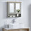 Home Discount Priano 2 Door Bathroom Wall Cabinet Mirrored Shelf 1