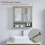 Home Discount Priano 2 Door Bathroom Wall Cabinet Mirrored Shelf 3