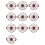 10X Cake Divider Slice Pie Cake 10 / 12 Piece Equal Portion  Divider Dark Red 1