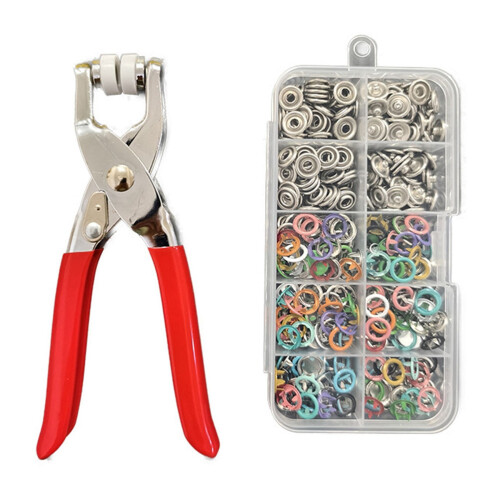 2X Kit de Pinces à Œillets, Kit de Perforation, Kit de Fixation à Pression, Kit D'Outils pour Œillets 1
