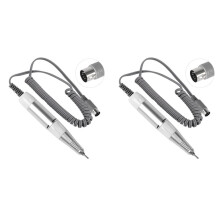 2X Ponceuse à Ongles Électrique Professionnelle, Poignée, Lime, Ponceuse, Accessoire de Manucure, 5 Broches
