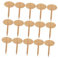 20pcs Oval Plant Labels for Herbs Flowers Vegetables, Durable Thick Natural Mini Tags for Clear Garden Identification