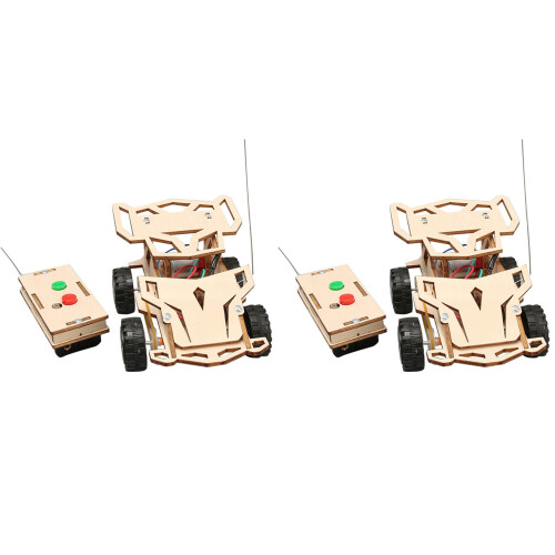 2X DIY Remote Control Four Wheel Drive Racing Elementary School Students Educational Fun Material Package 1