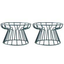 2X Pet Bowl Stand, Nordic Cat Bowl High Stand, Anti-Cervical Spondylosis and Anti-Turnover Cat Food Bowl Green