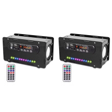 2X DIY Speaker Kit LED FM Radio USB Home Sound Amplifier with Digital Display Soldering Project Practice