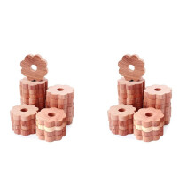 Cedar Blocks for Clothes Storage, 48 Pcs Cedar Rings Cedar Chips for Closets and Drawers,Cedar for Closets Scented Cedar