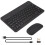 2X Ultra-Thin Silent Wireless  Keyboard and Mouse Set Suitable for Tablet Notebook  Keyboard Black 1