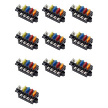 10X Blade Zekeringkast voor Auto'S, Boten, Boten, Marine, 4-Weg 12-32V 4-Circuit Zekeringblok met Deksel