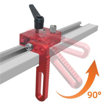 2X Miter T Track Stop for Woodworking Type 75 Aluminium Alloy Manual Adjustable Miter Stop Block Woodworking Limiter A