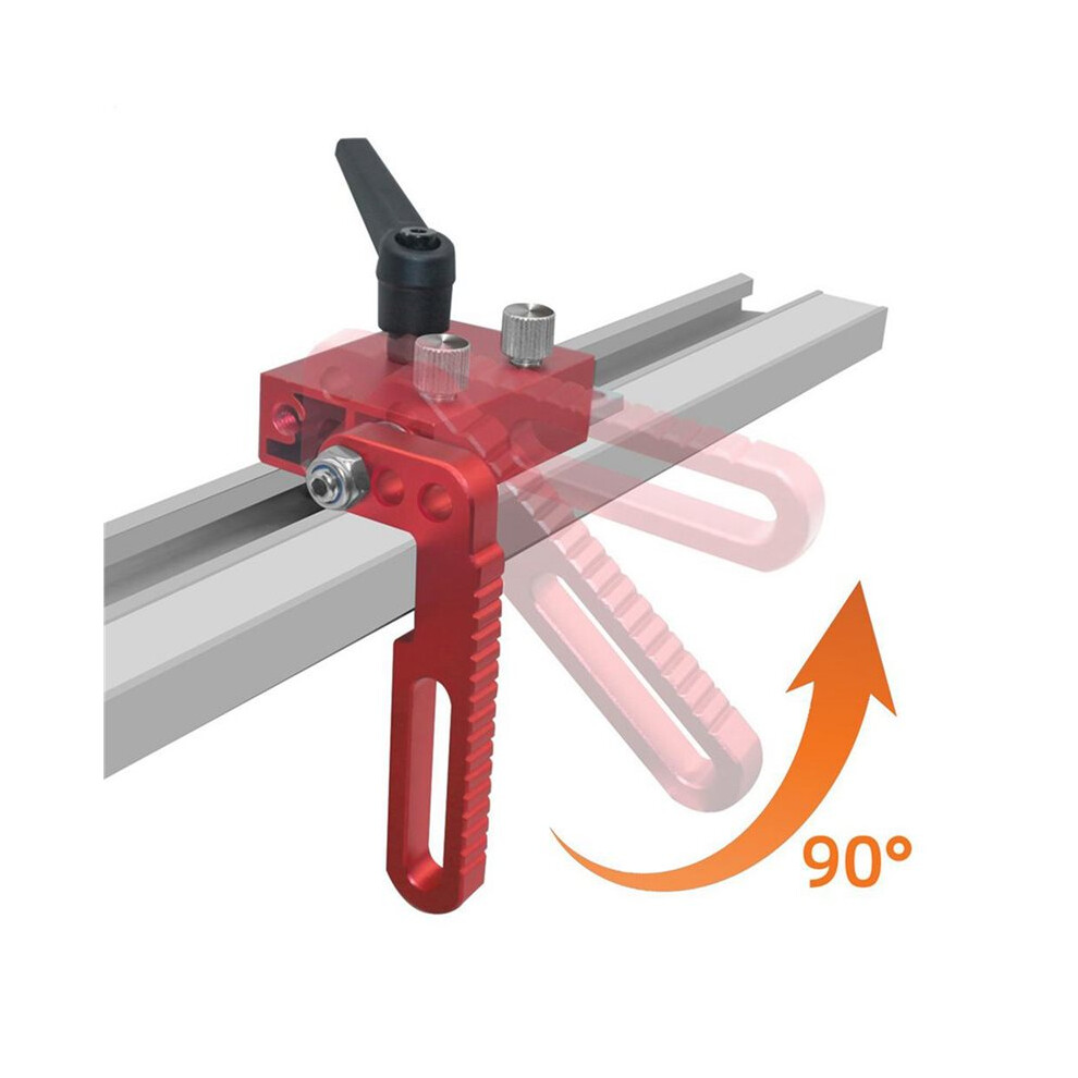 2X Miter T Track Stop For Woodworking Type 75 Aluminium Alloy Manual Adjustable Miter Stop Block Woodworking Limiter A 4711184604194