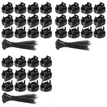 36PCS Magnetic Cable Tie Holders, Flexible Nylon Zip Ties, Button , for Home Office Workshop Garage Use