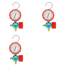3X 800PSI Refrigerant Manometer Air Condition Pressure Gauge Manometer Valve Manometro for R410A R22 R134A R404A