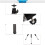 3X   Portable Tripod Adjustable  Tripod Aluminum Alloy for  Camera Projector Black 7