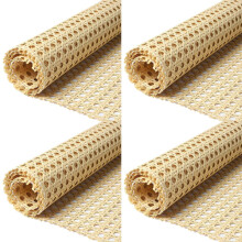 4pcs 80-Inch Long (6.6 Ft) Rattan Webbing Rolls 16-Inch Wide Natural Rattan Webbing for Furniture,Chairs, Cabinets