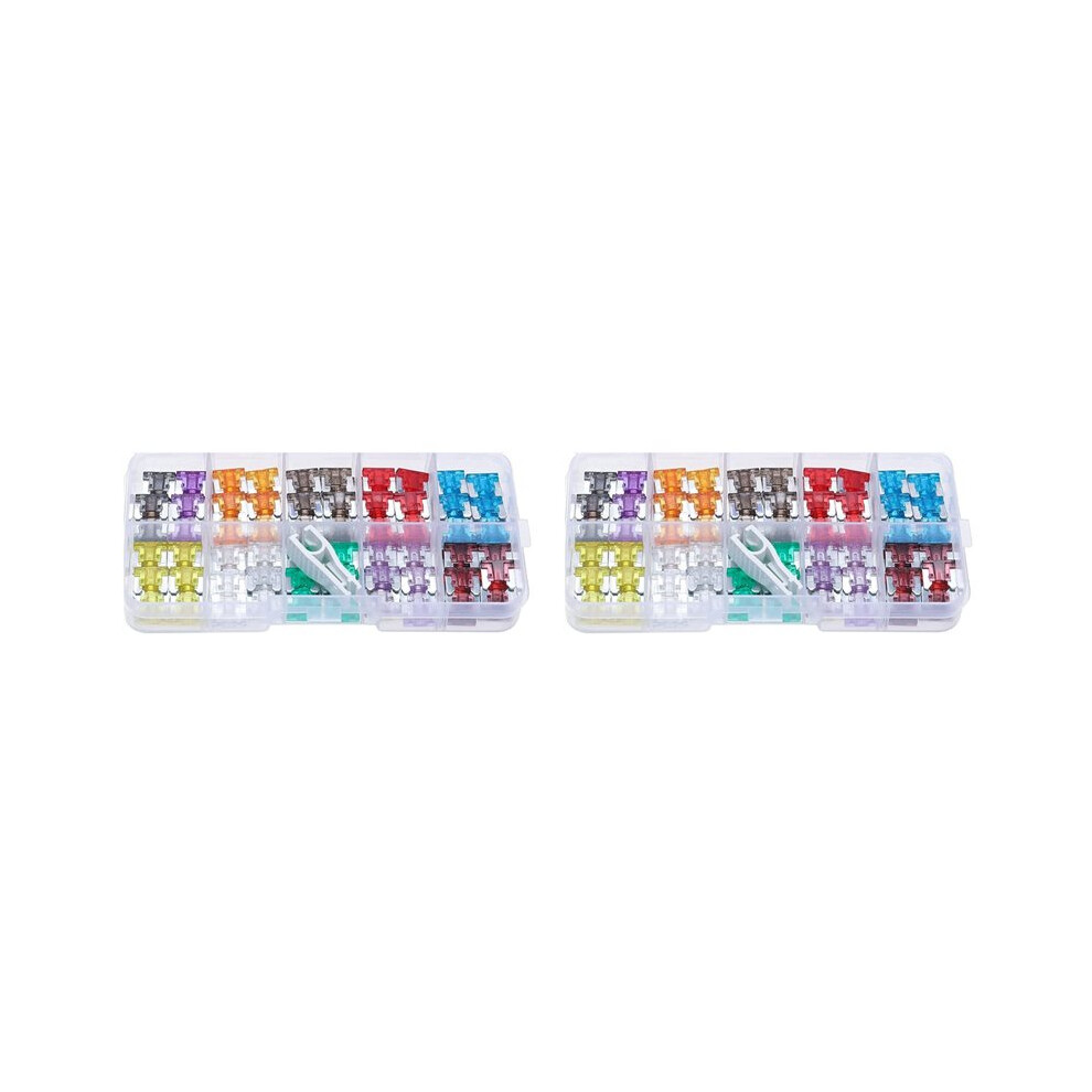 240 Micro-Fuses, Thin Micro-Fuse Kit, Car/Rv/Truck/Motor Micro-Fuse Combination Kit 2Amp -40A 6034112301742