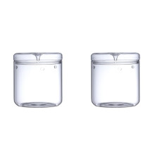 2X Micro-Landscape Glass Terrarium with Dew Collection Cover,Bonsai Vase Glass Microscopic Landscape Ecological Bottle S