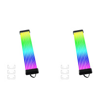 2X RGB LED Strip ARGB Sync Board for Computer Power Supply GPU Card Cable Case Neon Card 8PIN