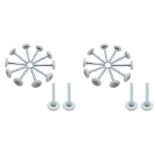 24 Stuks 1,8 Inch Nylon Garagedeurrol 4 Inch Stuurpen, Stille Garagedeurwielen voor Vervanging van Garagedeurrails