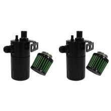 2X 500ML Car Oil Catch Can Reservoir Tank Fuel Tank AN10 5/8 Inch Port Universal Breather Reservoir Car Accessories