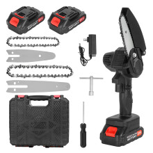 Mini Chainsaw 6Inch Cordless Electric with 2 Batteries for Wood Cutting and Tree Branch Trimming