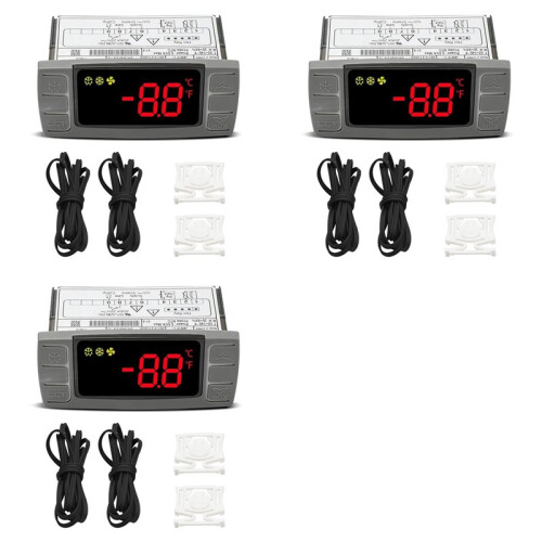 3X for Dixell XR02CX-4N1F1 Temperature Controller, Replace for Dixell Temperature Controller for Refrigerators/Freezer