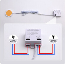2X Interrupteur Tactile LED 85 V-265 V CA, pour Installation Dissimulée dans une Armoire, Peut Pénétrer dans Du Bois de 40 mm D'Épaisseur. Capteur