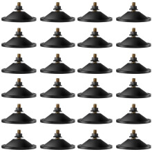 24Pcs Small Suction Cups, Strong Suction Cups for Glass, Black 2.2inch Window Sucker Pads with Screw