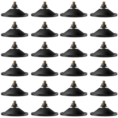 24 Peças de Ventosas Pequenas, Ventosas Fortes para Vidro, Ventosas de Janela Pretas de 2,2 Polegadas com Parafuso