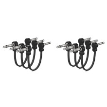 6 Pack Guitar Patch Cables, Right-Angle Flat Patch Cable Pedal Board Cable, Guitar Pedal Accessories