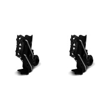 2X Universal Bicycle Water Bottle Holder Adjustable Handlebar Cup Cage for MTB Road Cycling Black