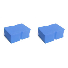 2X Carwash-Spons Zacht Schuimrooster Superabsorberende Spons Gemakkelijk Vast Te Houden Krasvrij Auto-Reinigingsgereedschap Auto-Accessoires Blauw
