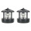 2X LED Solar Powered Lighthouse,360 Degree Rotating Lamp LED Solar Lighthouse Landscape Path Lights B 1