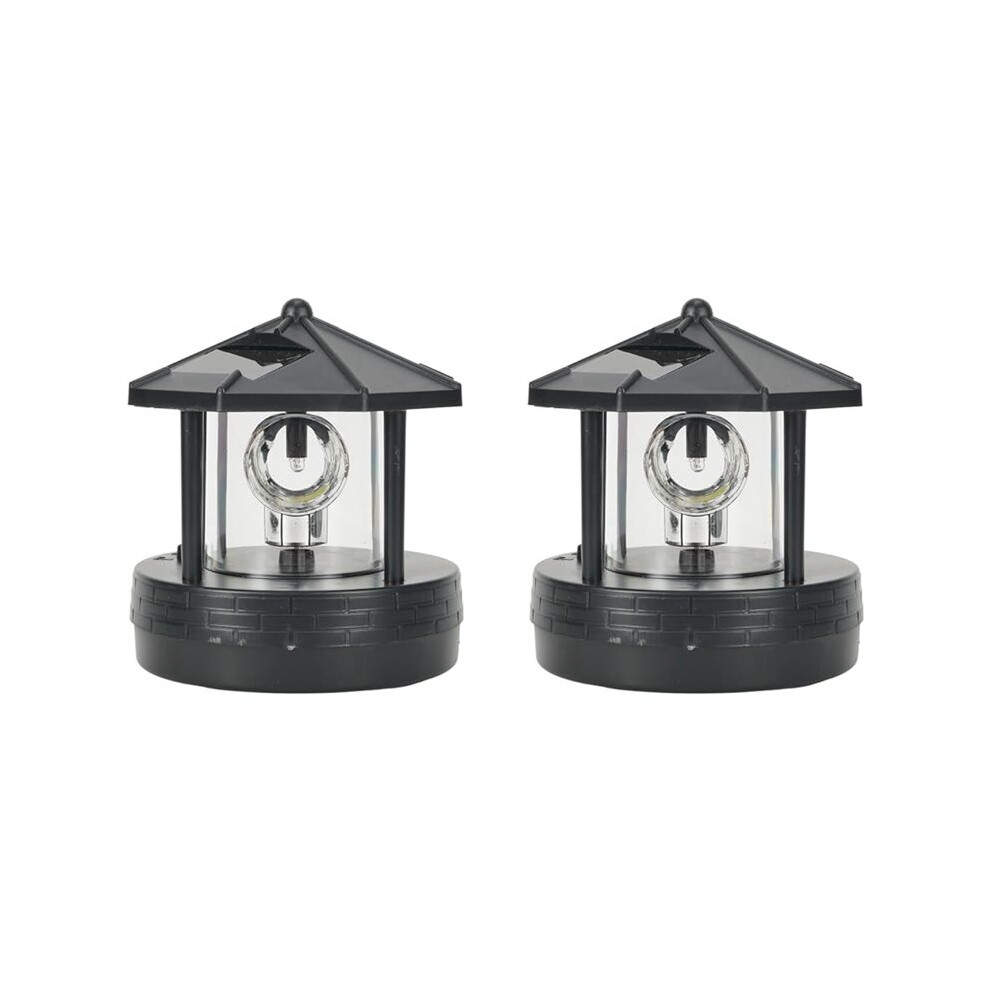 2X Led Solar Powered Lighthouse,360 Degree Rotating Lamp Led Solar Lighthouse Landscape Path Lights B 6031170307808