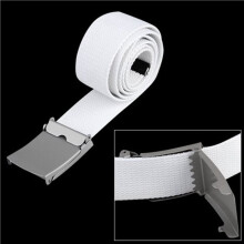 10X Toile Ceinture Blanche Coton Ceintures Bande Textile Ceinture