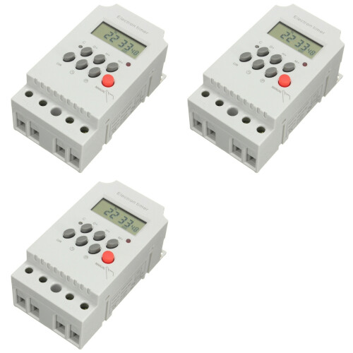 3X KG316T-II Din Rail Microcomputer  Control   Control Timer AC 220V 25A DIGITAL TIMER 1