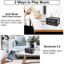 2X DIY Speaker Kit LED FM Radio USB Home Sound Amplifier with Digital Display Soldering Project Practice