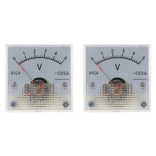 2X Voltmeter 91C4 for Voltmeter Analog Panel Meter Mechanical Type 5V Style
