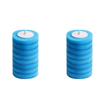 96 Pièces Recharges de Brosse de Toilette Jetables Sans Angle Mort Éponges de Nettoyage en Mousse Têtes Brosse de Toilette Accessoires de Salle de