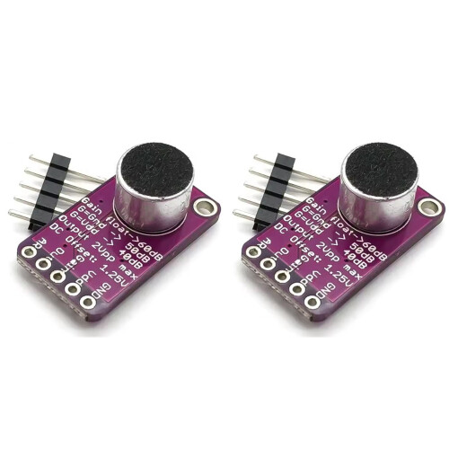 2X MAX9814 Microphone Amplifier Module MIC Microphone Sound Amplification for Audio Projects and Sound Systems