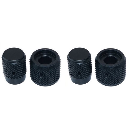 2X Aluminum Alloy Caps Solid Knob Dual-Axis Encoder Special Knob EC11EBB24C03 EC110701N2B Adjustment Knob Black