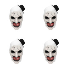 4X Halloween Terrifier Mask Killer Clown Mask Scary Joker Costume Halloween Horror Creepy Mask for Adult Men Women