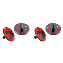 4 Stück Metall M3 Heckflügeldichtung Befestigungsschrauben für 1/8/1/10 RC Auto Upgrade Teile Zubehör Stil A Schwarz Rot