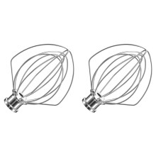 2X Roestvrijstalen 6-Draads Hulpstuk voor Garde voor Kantelbare Keukenmixer, Kom van 4,5-5 Liter