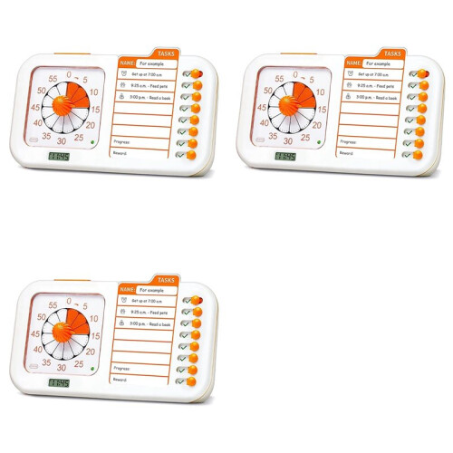 3X 3-in-1 Visual ADHD Timer for Kids & Adults with Planning Board, Task Timer, Chore Chart & Visual Schedule Planne